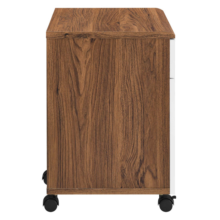 Envision Wood Desk and File Cabinet Set