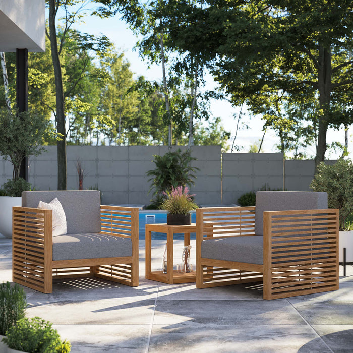 Carlsbad 3-Piece Teak Wood Outdoor Patio Outdoor Patio Set