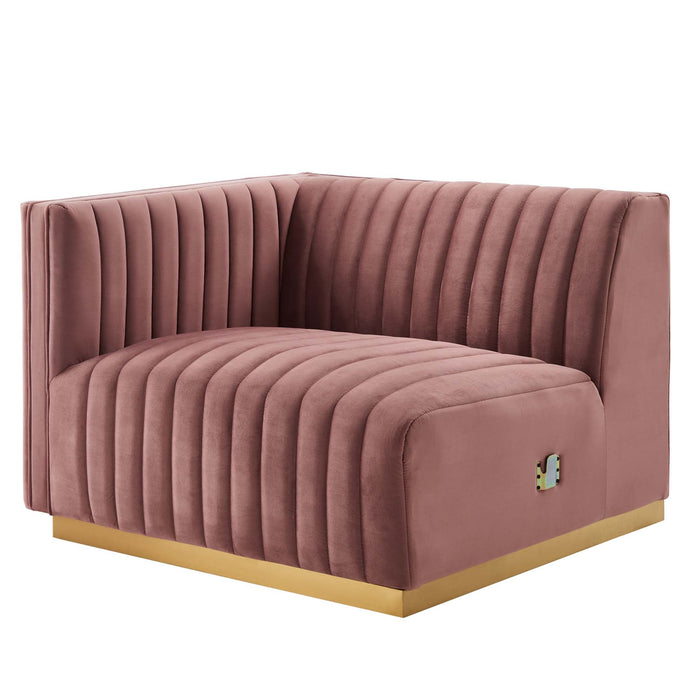 Conjure Channel Tufted Performance Velvet Loveseat