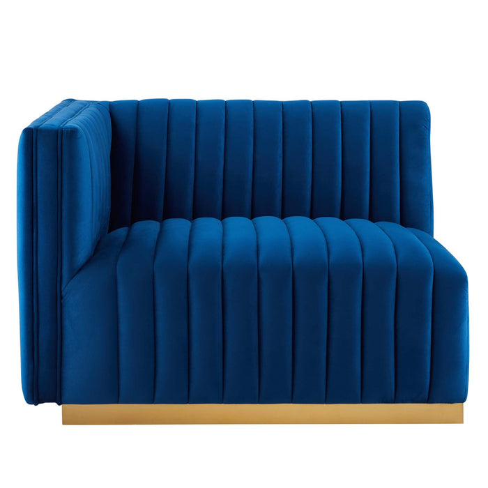 Conjure Channel Tufted Performance Velvet Loveseat