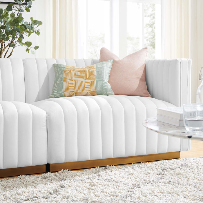 Conjure Channel Tufted Performance Velvet Loveseat