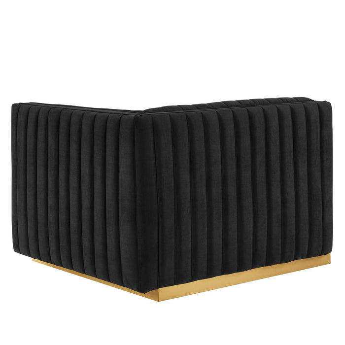 Conjure Channel Tufted Performance Velvet Sofa