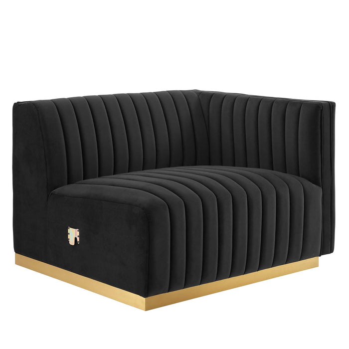 Conjure Channel Tufted Performance Velvet Sofa