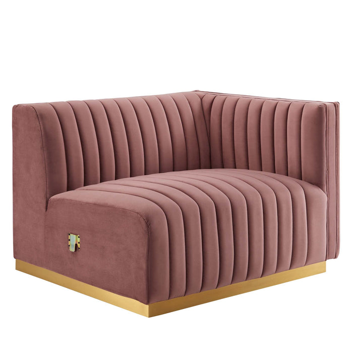 Conjure Channel Tufted Performance Velvet Sofa