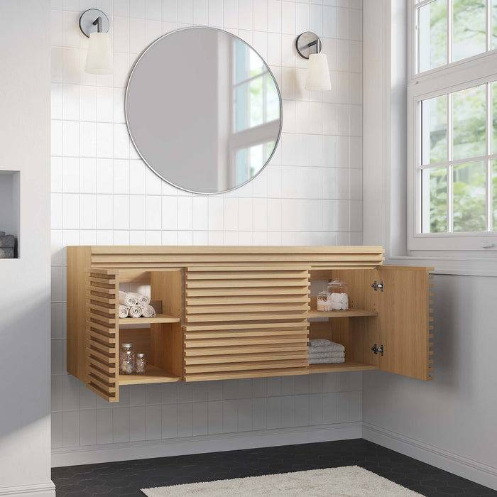 Render 48" Wall-Mount Bathroom Cabinet Basin Not Included