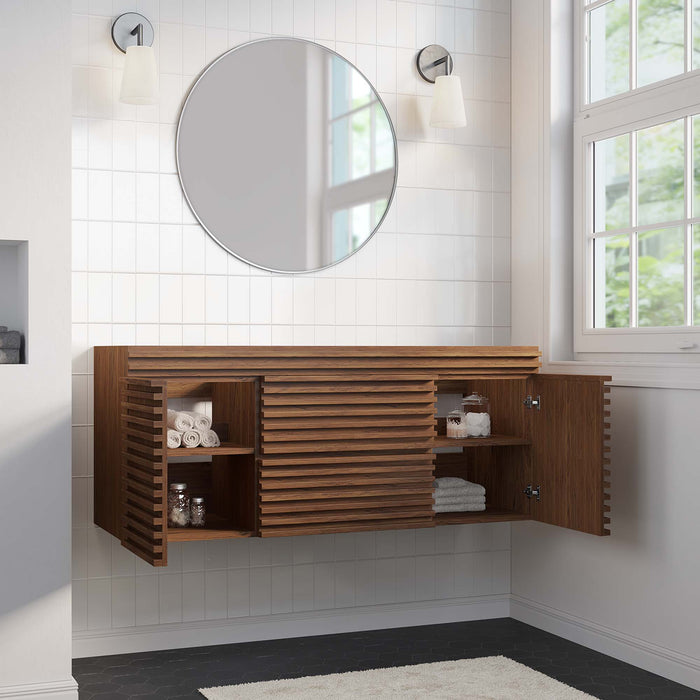 Render 48" Wall-Mount Bathroom Cabinet Basin Not Included