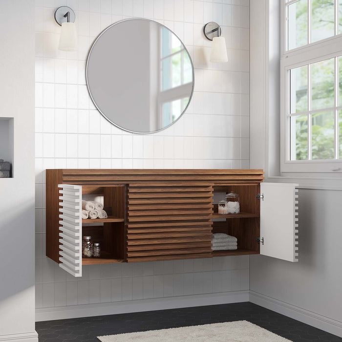 Render 48" Wall-Mount Bathroom Cabinet Basin Not Included