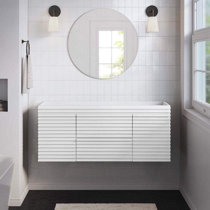 Render 48" Wall-Mount Bathroom Cabinet Basin Not Included