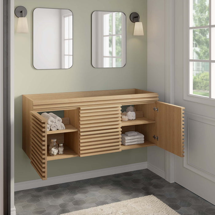 Render 48" Wall-Mount Bathroom Cabinet Basin Not Included