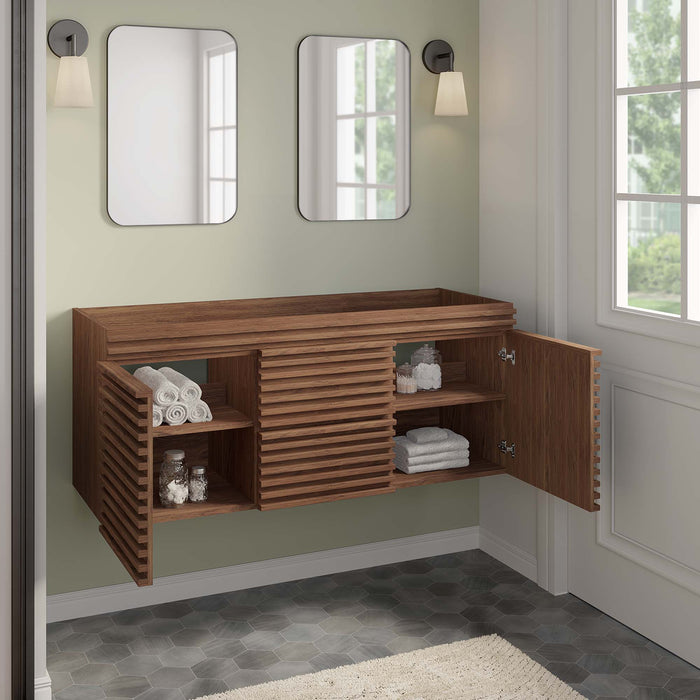 Render 48" Wall-Mount Bathroom Cabinet Basin Not Included