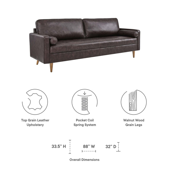 Valour 88" Leather Sofa