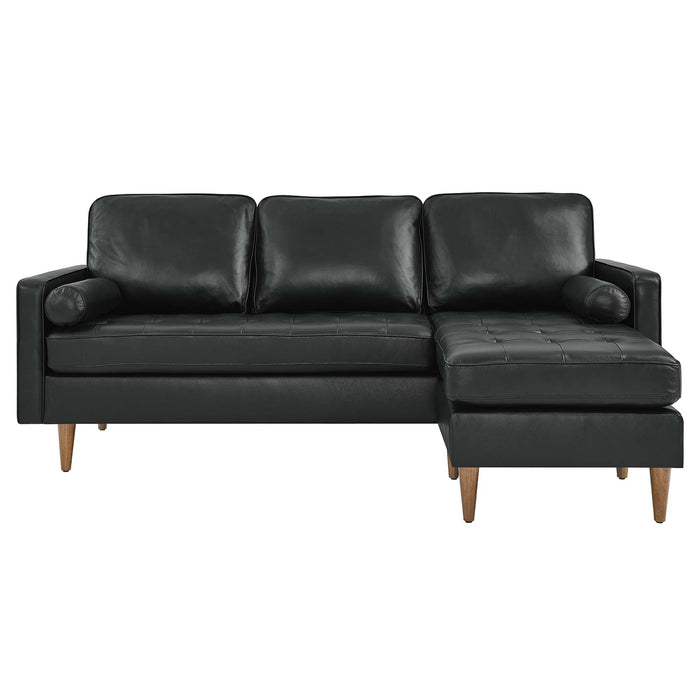 Valour 78" Leather Apartment Sectional Sofa