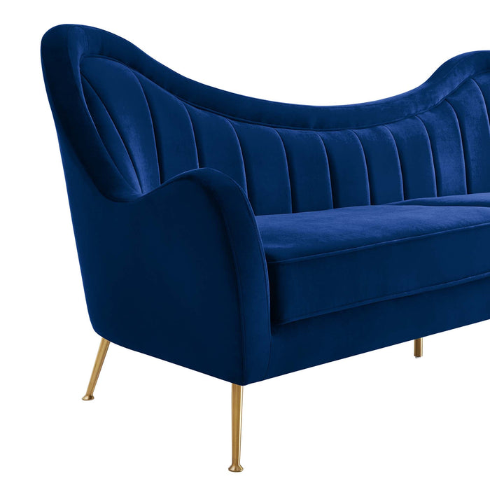 Cheshire Channel Tufted Performance Velvet Sofa