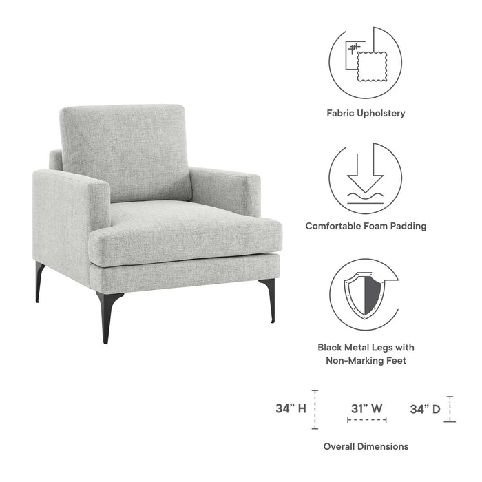 Evermore Upholstered Fabric Armchair