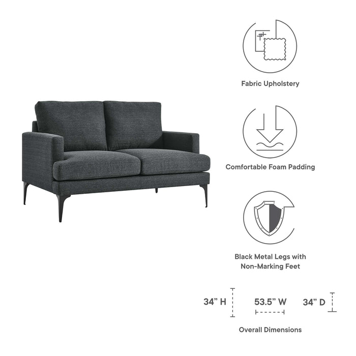 Evermore Upholstered Fabric Loveseat