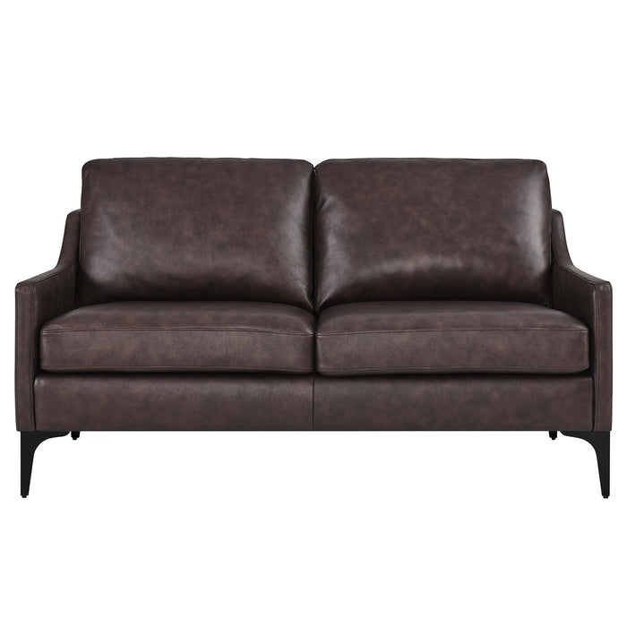 Corland Leather Loveseat