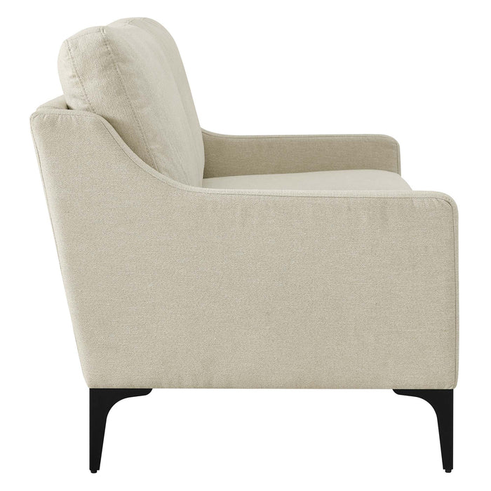 Corland Upholstered Fabric Loveseat