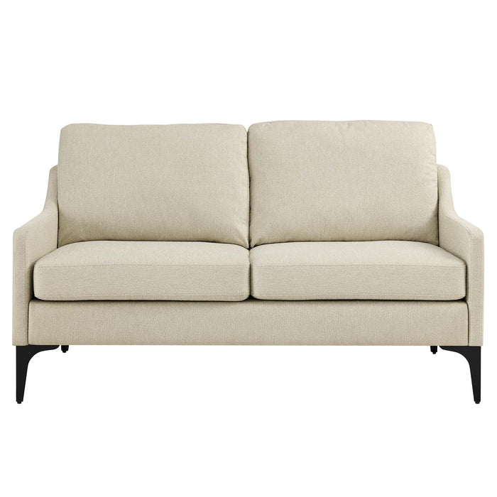 Corland Upholstered Fabric Loveseat