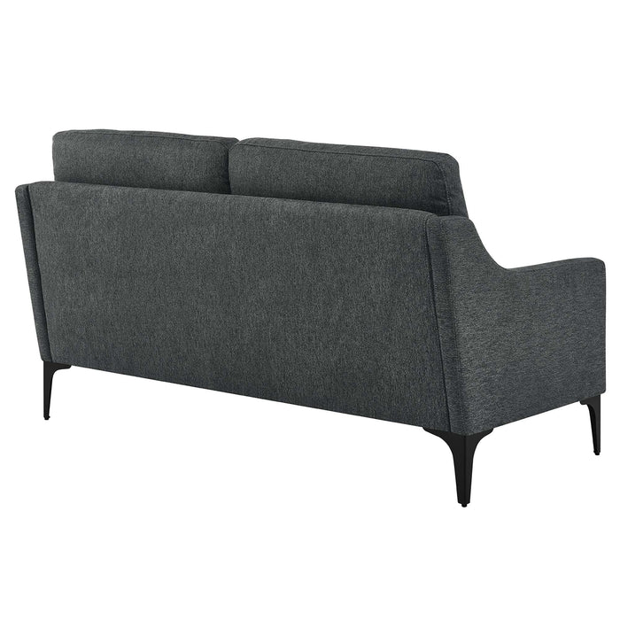 Corland Upholstered Fabric Loveseat