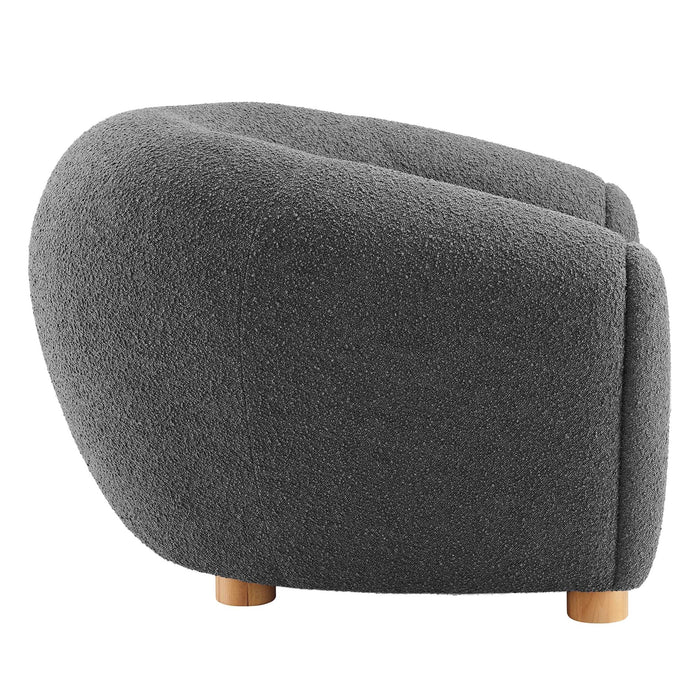 Abundant Boucle Upholstered Fabric Armchair