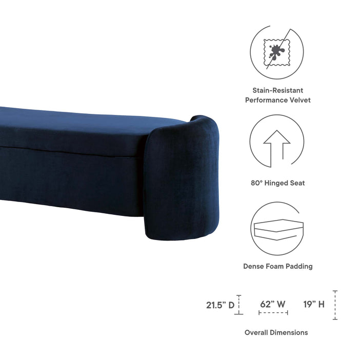 Nebula Upholstered Performance Velvet Bench