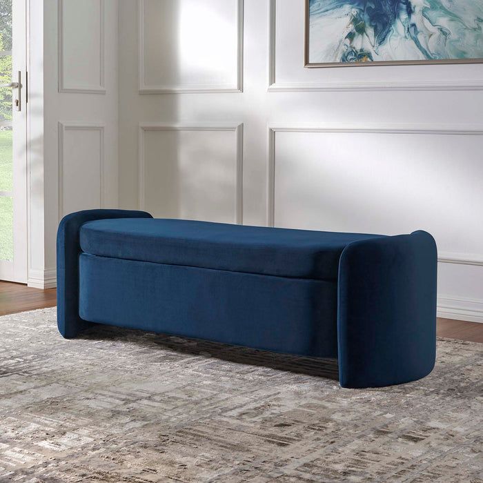 Nebula Upholstered Performance Velvet Bench