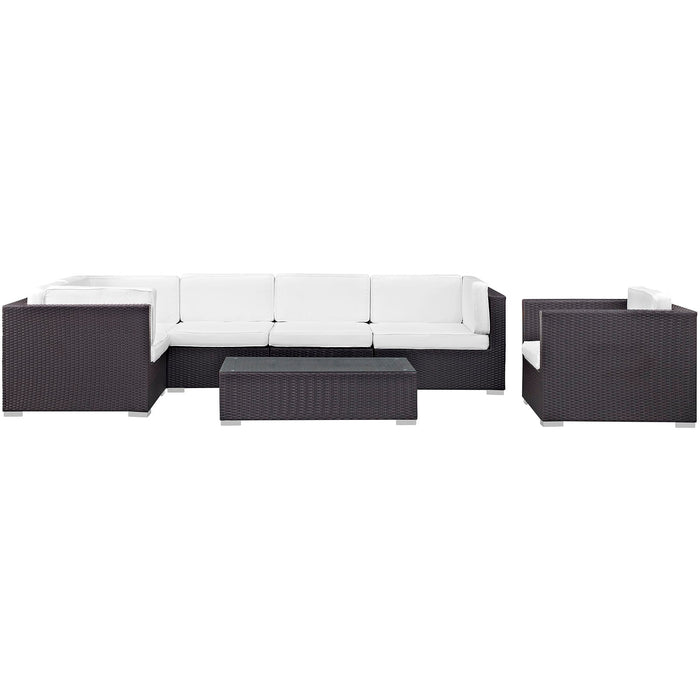 Corona 7 Piece Outdoor Patio Sectional Set