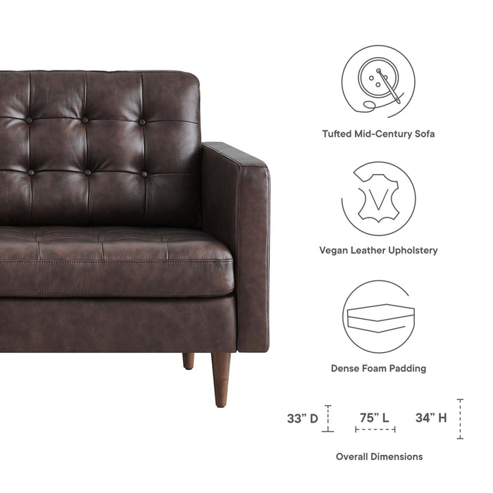 Exalt Tufted Leather Sofa