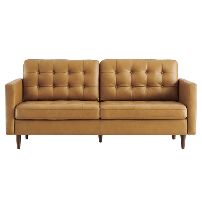 Exalt Tufted Leather Sofa