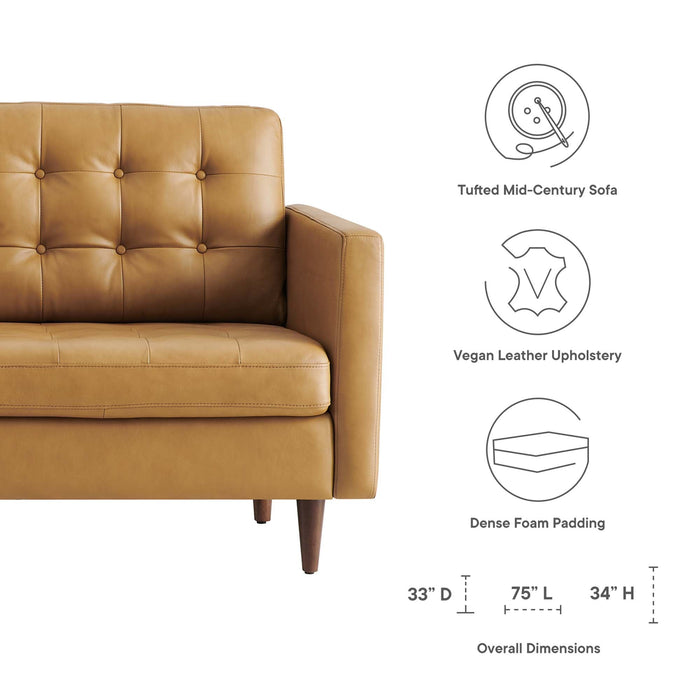 Exalt Tufted Leather Sofa