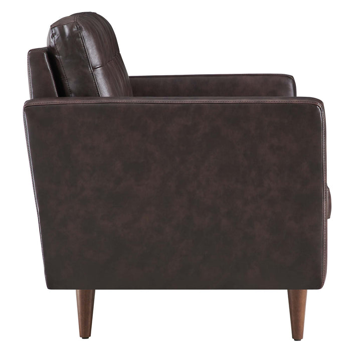 Exalt Tufted Leather Loveseat