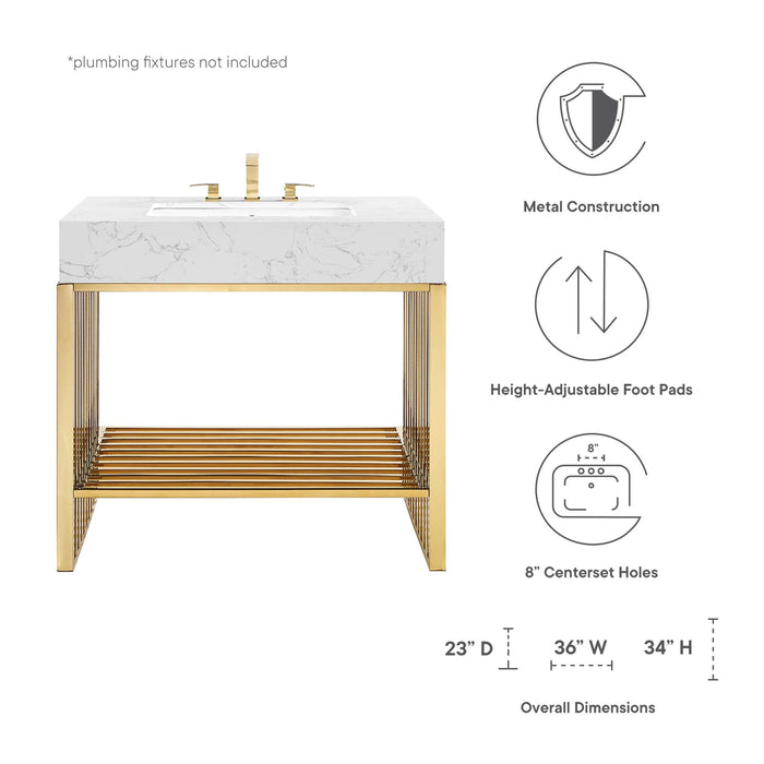 Gridiron Bathroom Vanity Basin Included