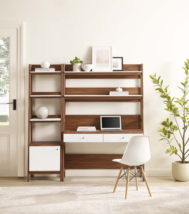 Bixby 2-Piece Wood Office Desk and Bookshelf