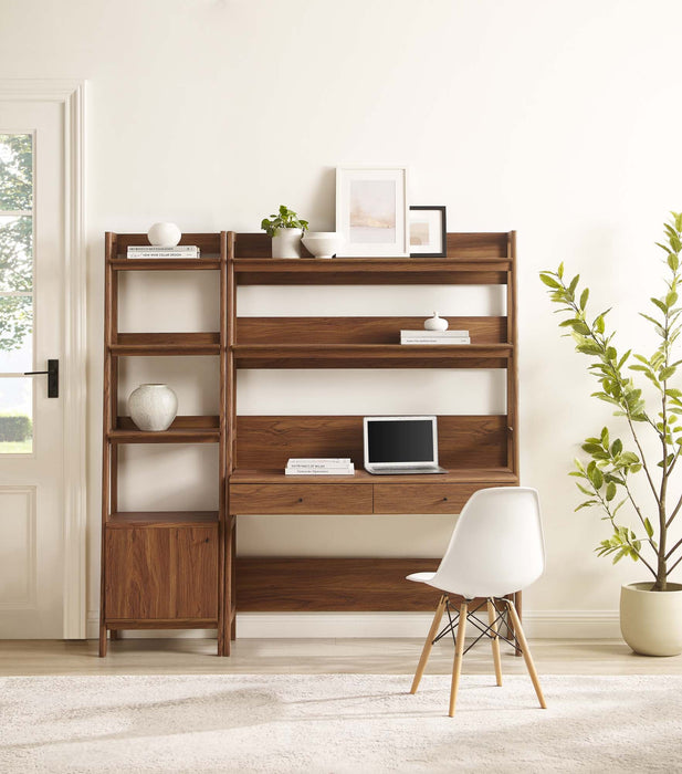 Bixby 2-Piece Wood Office Desk and Bookshelf