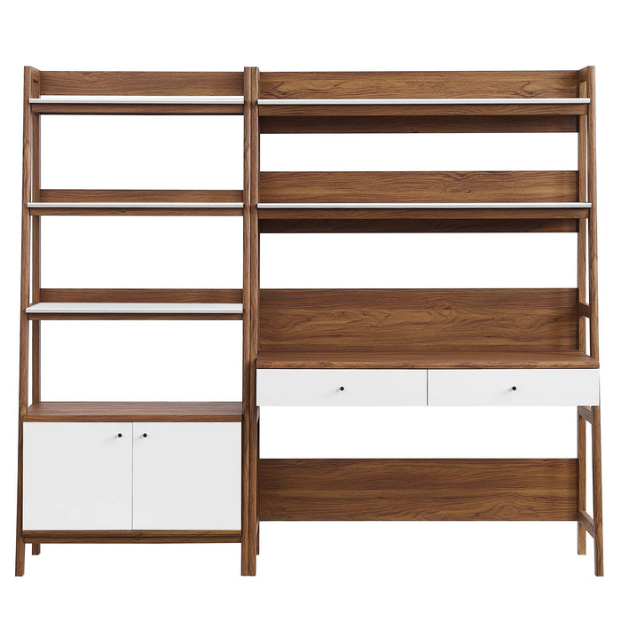 Bixby 2-Piece Wood Office Desk and Bookshelf