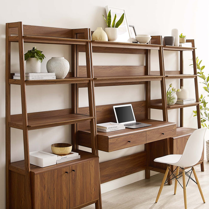 Bixby 3-Piece Wood Office Desk and Bookshelf