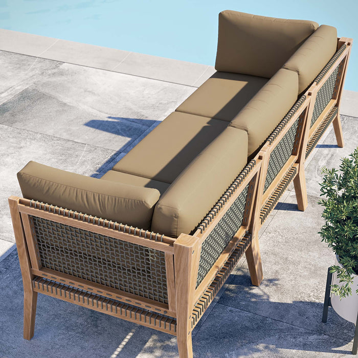 Clearwater Outdoor Patio Teak Wood Sofa