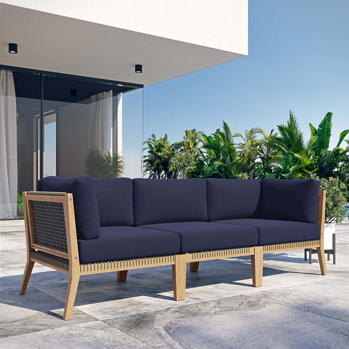 Clearwater Outdoor Patio Teak Wood Sofa