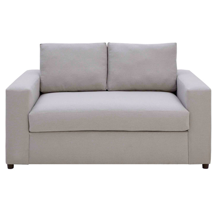 Avendale Linen Blend Loveseat – Made in the USA With Bench Seat Cushion