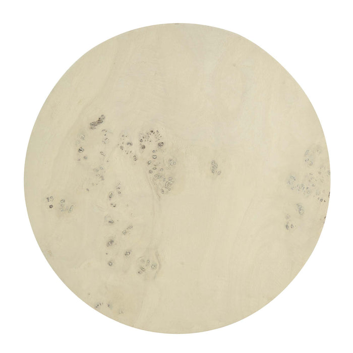 Cosmos 16" Round Burl Wood Side Table