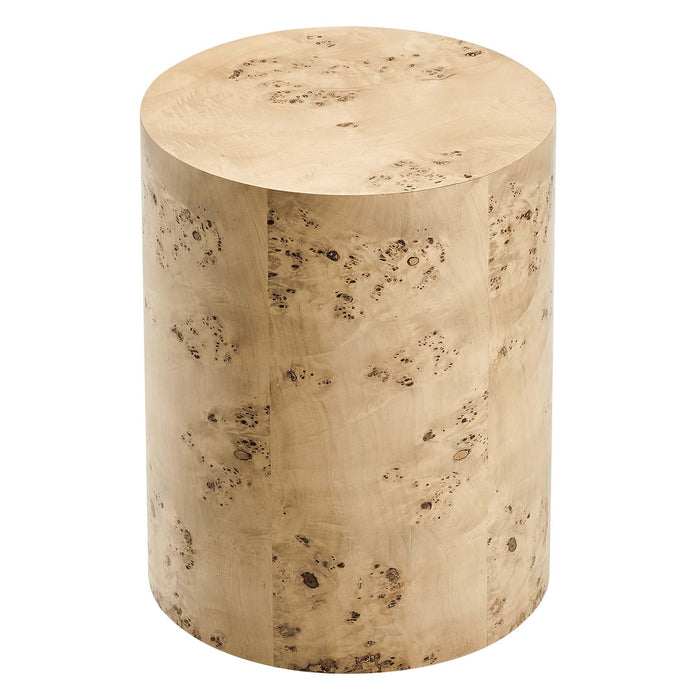 Cosmos 16" Round Burl Wood Side Table