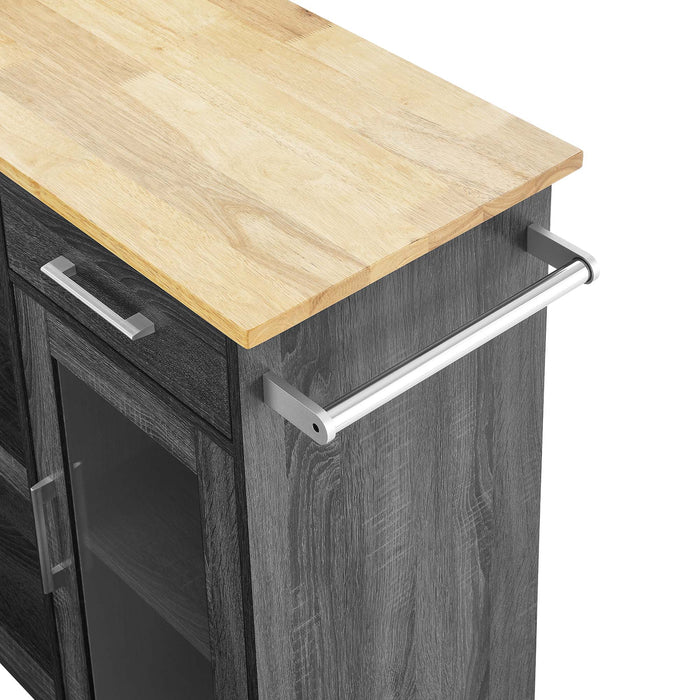 Culinary Kitchen Cart With Towel Bar