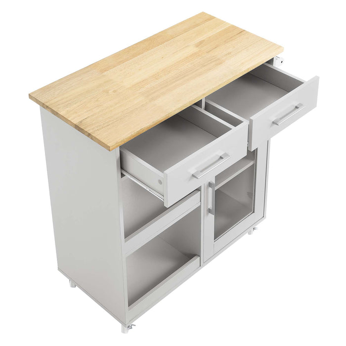 Culinary Kitchen Cart With Towel Bar