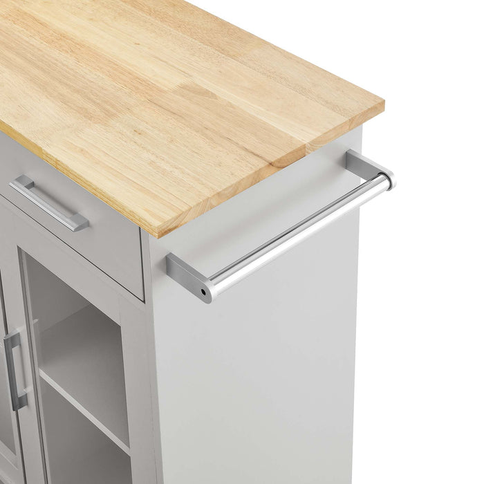 Culinary Kitchen Cart With Towel Bar