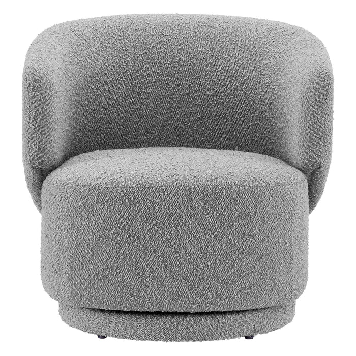 Celestia Boucle Fabric Swivel Chair