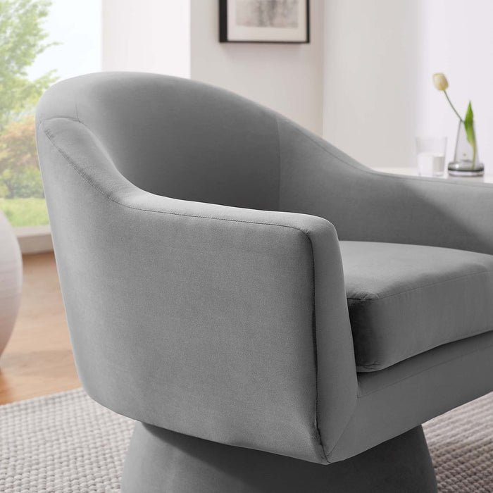 Astral Performance Velvet Swivel Chair