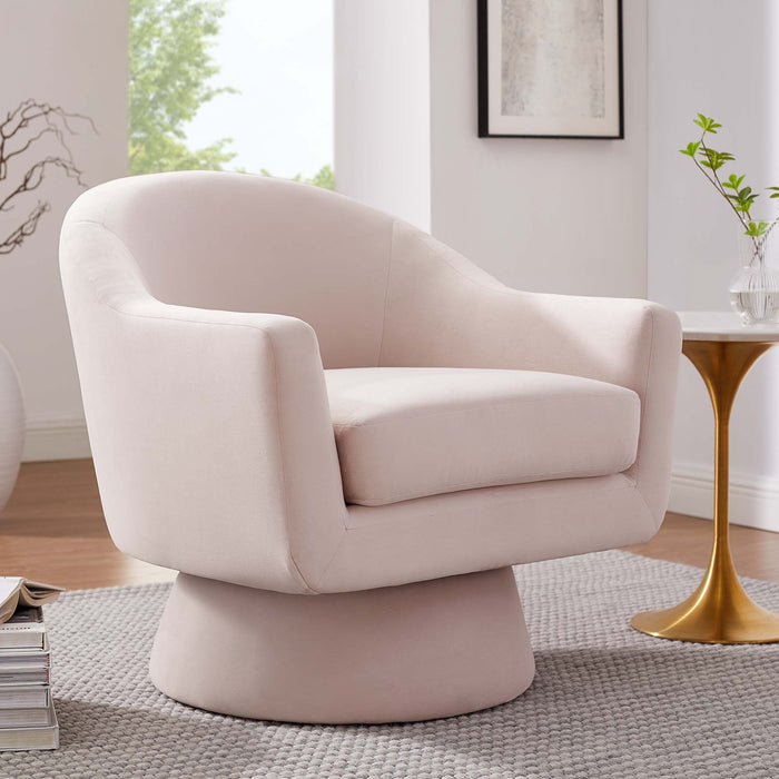 Astral Performance Velvet Swivel Chair