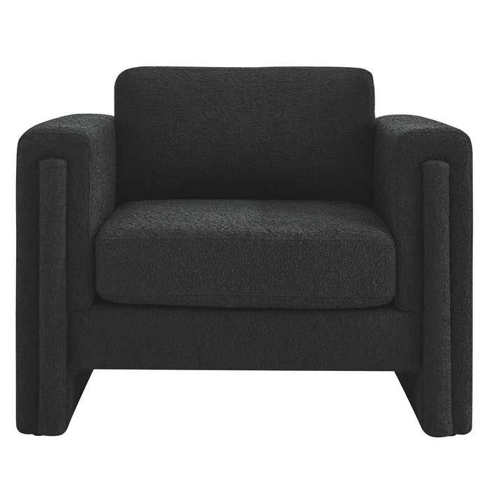 Visible Boucle Fabric Armchair