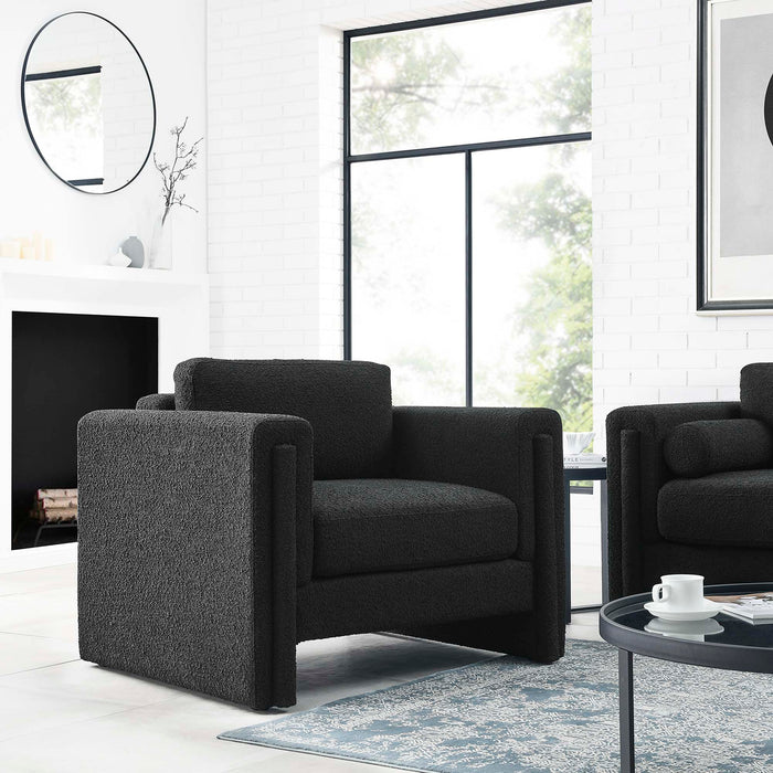 Visible Boucle Fabric Armchair