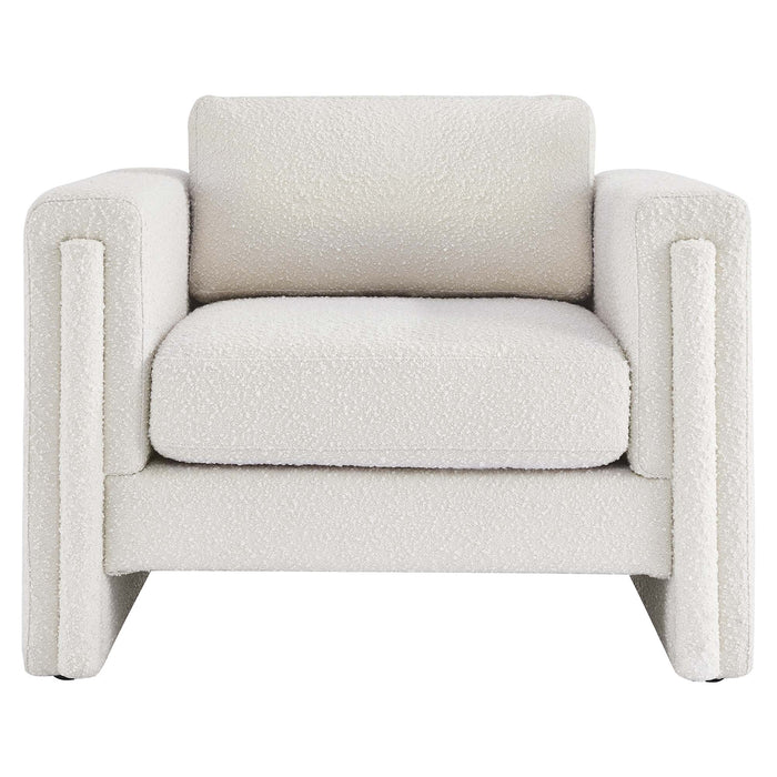 Visible Boucle Fabric Armchair